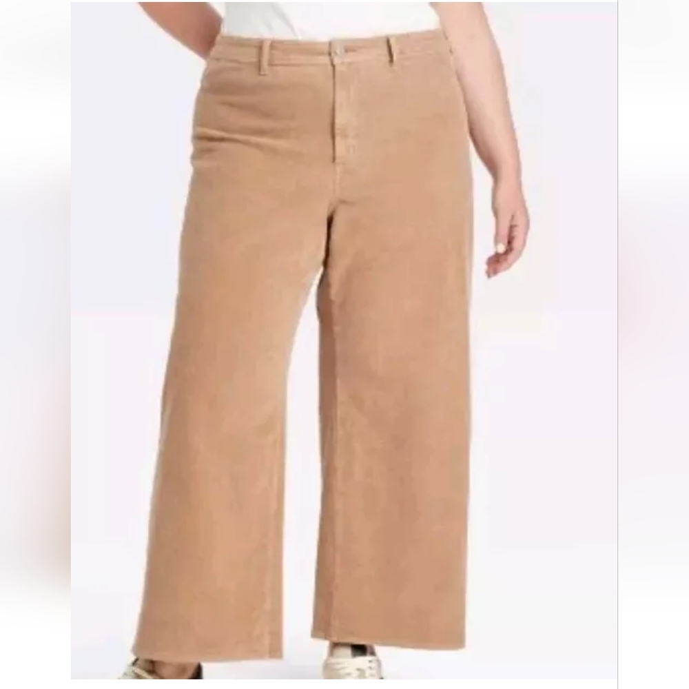 Universal Thread Sailor Wide Leg Corduroy Pants Woman Sz 16W Brown Fall Y2k Nwt